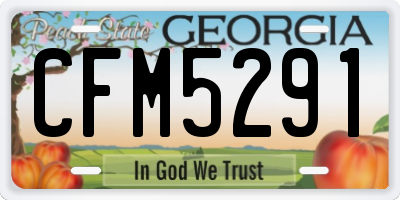 GA license plate CFM5291