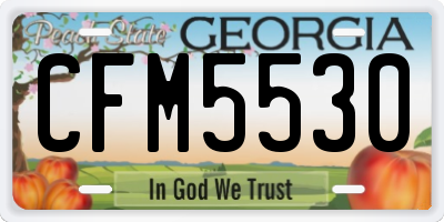 GA license plate CFM5530
