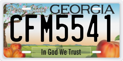 GA license plate CFM5541