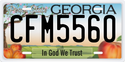 GA license plate CFM5560