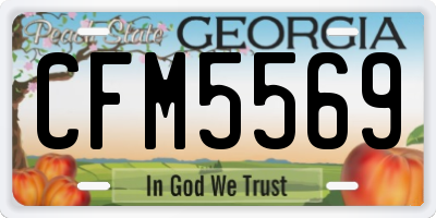 GA license plate CFM5569