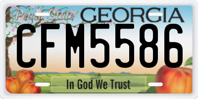 GA license plate CFM5586