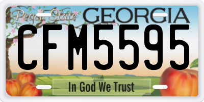 GA license plate CFM5595