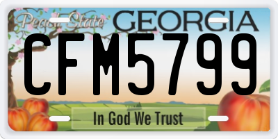 GA license plate CFM5799
