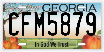 GA license plate CFM5879