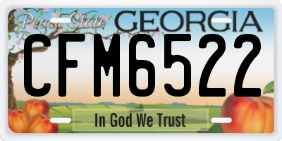 GA license plate CFM6522
