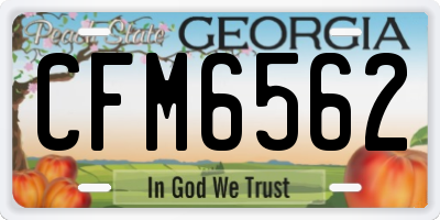 GA license plate CFM6562