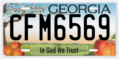 GA license plate CFM6569