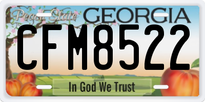 GA license plate CFM8522