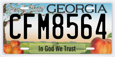 GA license plate CFM8564