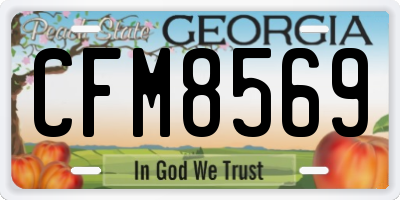 GA license plate CFM8569