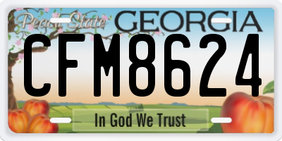 GA license plate CFM8624
