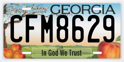 GA license plate CFM8629