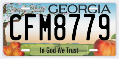 GA license plate CFM8779