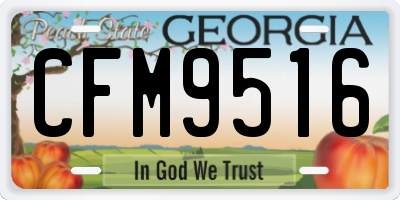 GA license plate CFM9516