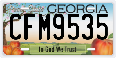 GA license plate CFM9535
