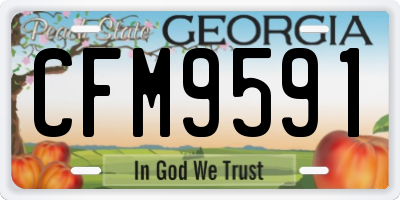 GA license plate CFM9591