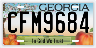 GA license plate CFM9684