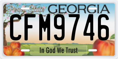GA license plate CFM9746