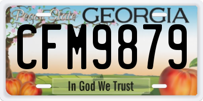 GA license plate CFM9879