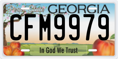 GA license plate CFM9979