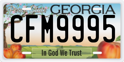 GA license plate CFM9995