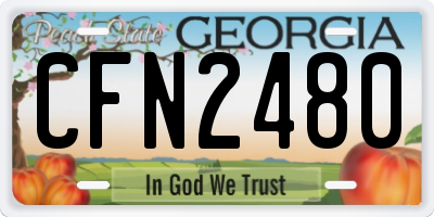 GA license plate CFN2480