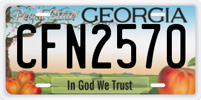 GA license plate CFN2570