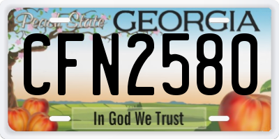 GA license plate CFN2580