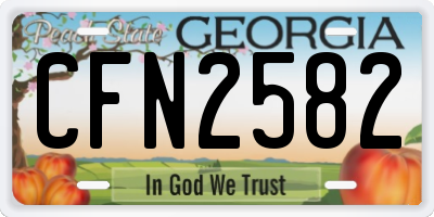 GA license plate CFN2582