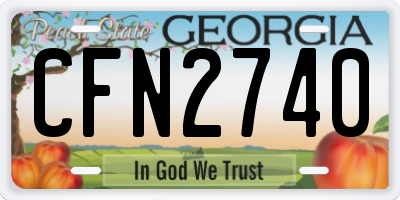 GA license plate CFN2740
