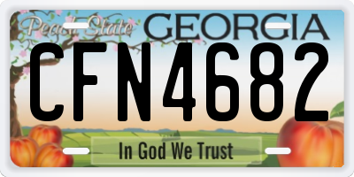 GA license plate CFN4682