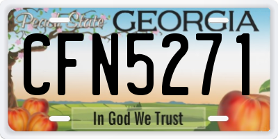 GA license plate CFN5271