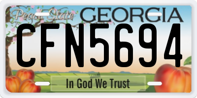 GA license plate CFN5694