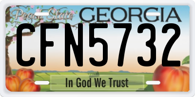 GA license plate CFN5732