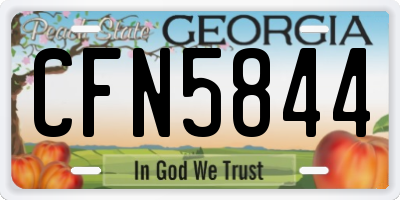 GA license plate CFN5844