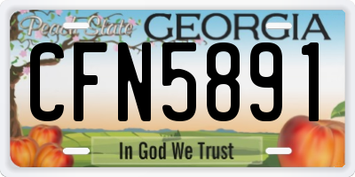 GA license plate CFN5891