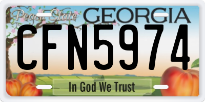 GA license plate CFN5974