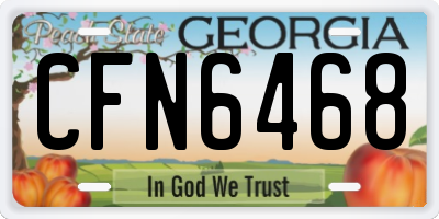 GA license plate CFN6468