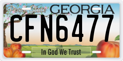 GA license plate CFN6477