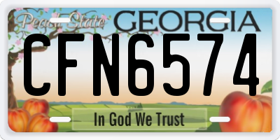 GA license plate CFN6574