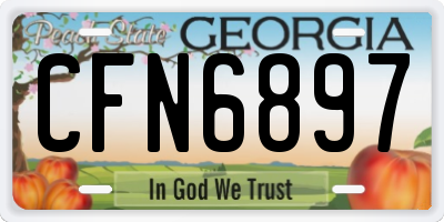 GA license plate CFN6897