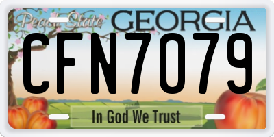 GA license plate CFN7079