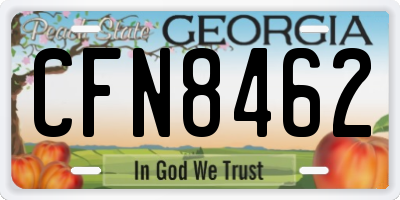 GA license plate CFN8462