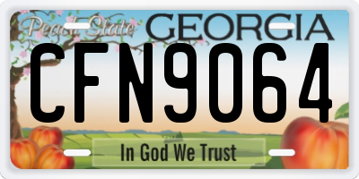 GA license plate CFN9064
