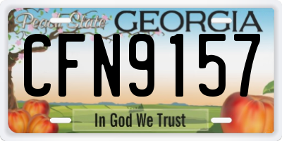 GA license plate CFN9157