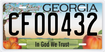GA license plate CFO0432