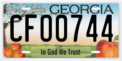 GA license plate CFO0744