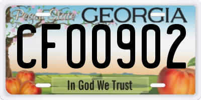 GA license plate CFO0902