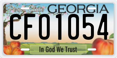 GA license plate CFO1054